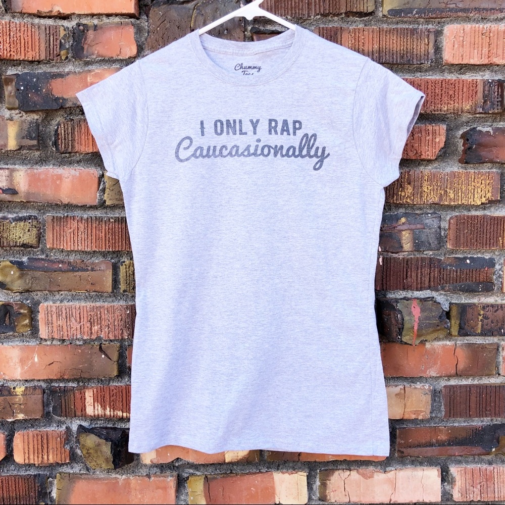 I Only Rap Caucasionally T-Shirt | Sz M Juniors